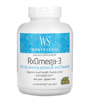 Natural Factors, WomenSense, RxOmega-3, Enteripure 소프트젤 120정