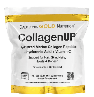 California Gold Nutrition, CollagenUp, 가수분해 해양 콜라겐 펩타이드, 히알루론산 및 비타민C 함유, 무맛, 464g(16.37oz)