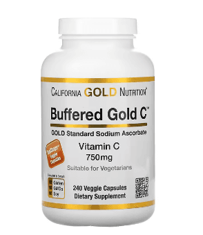 California Gold Nutrition, Buffered Gold C, GOLD Standard 아스코르브산 나트륨(비타민C), 750mg, 베지 캡슐 240정