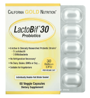 California Gold Nutrition, LactoBif 프로바이오틱스, 300억 CFU, 베지 캡슐 60정